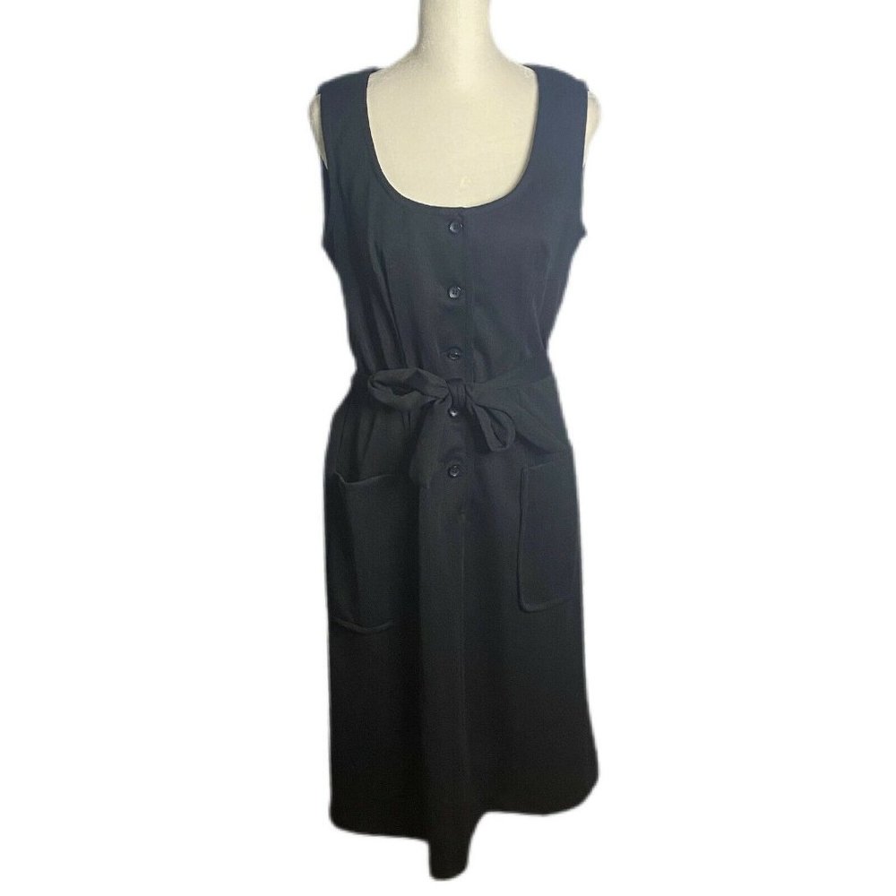 Vintage Liberty Circle Sleeveless Black Dress